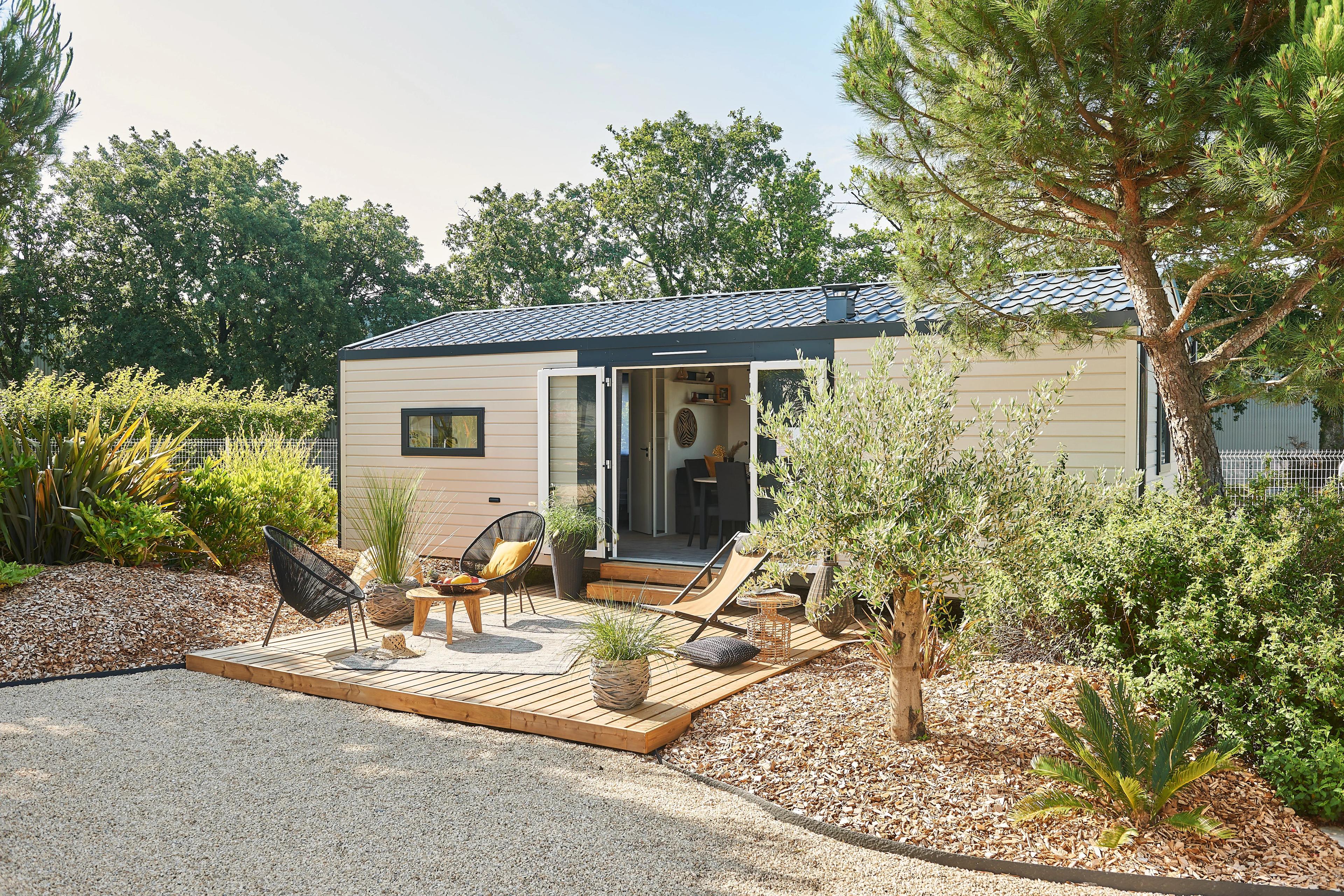 image d'un mobil-home vu de l'extérieur